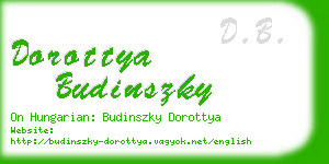 dorottya budinszky business card